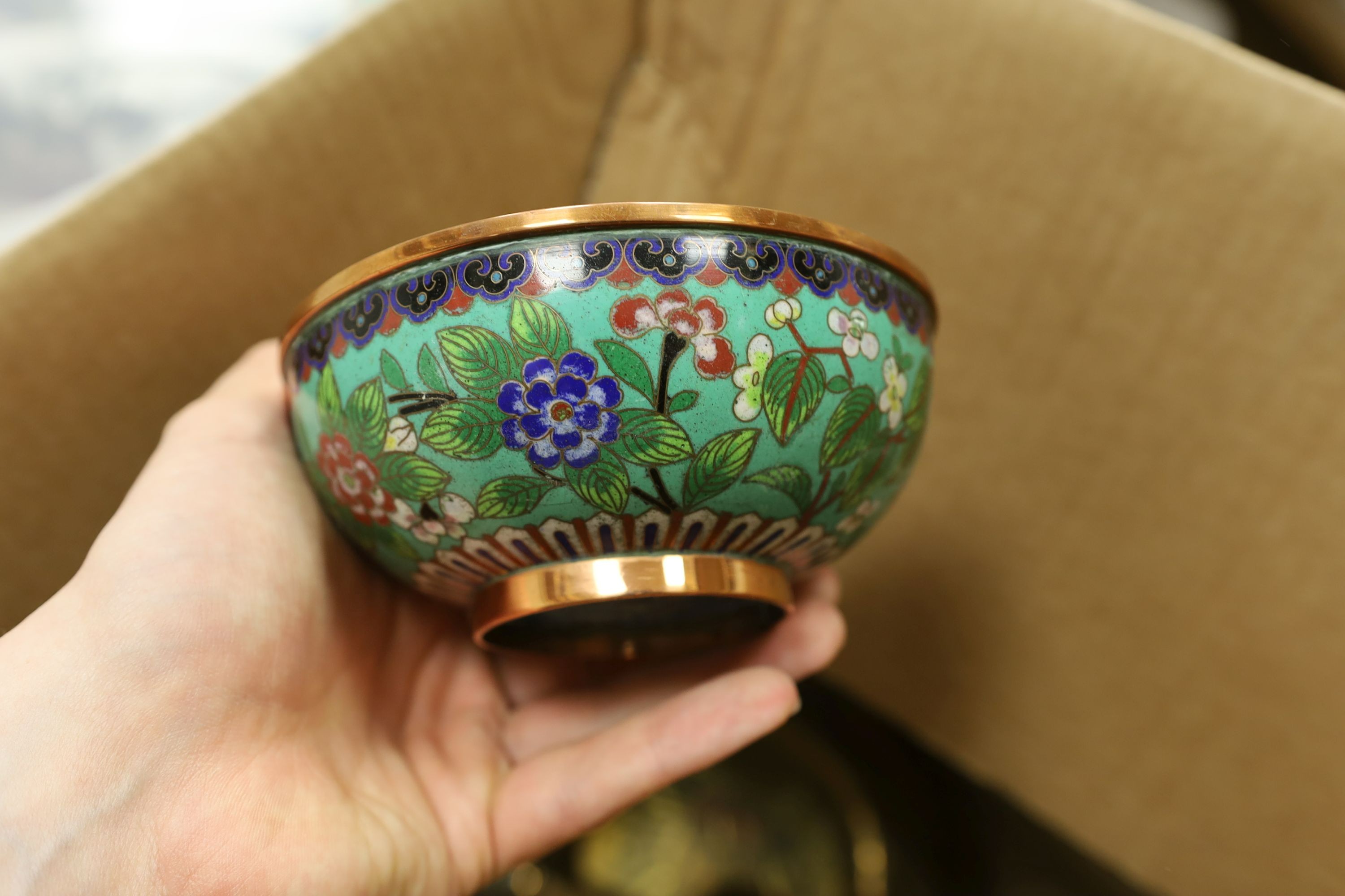 A group of assorted metalware including Indian and Persian trays